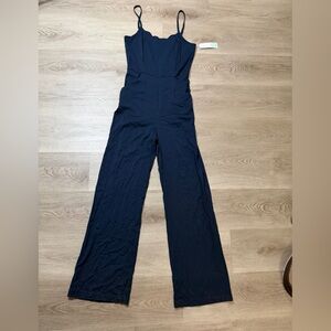 Market & Spruce Navy Jumpsuit
